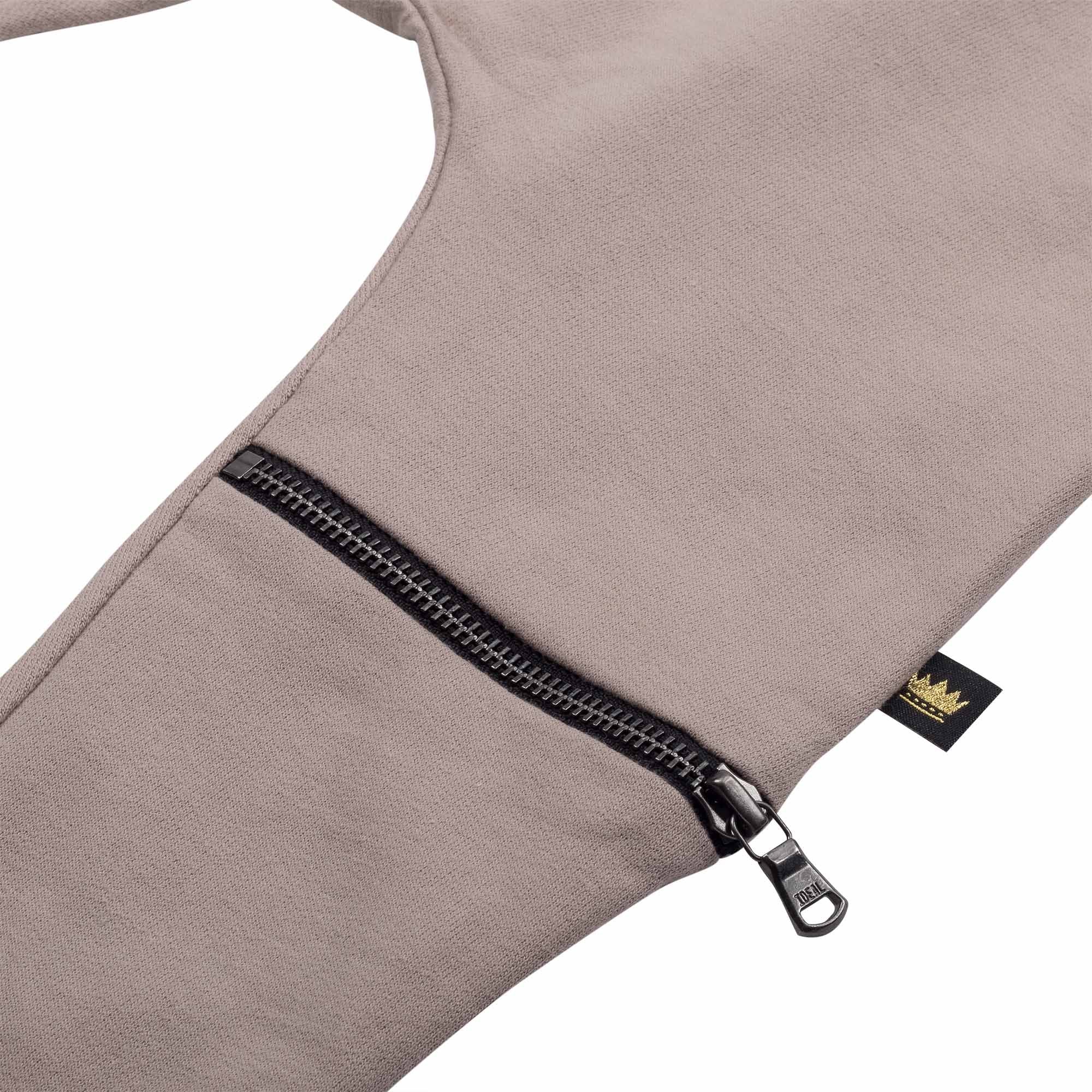Taupe Double Zip Jogger - Kid Kong NYC